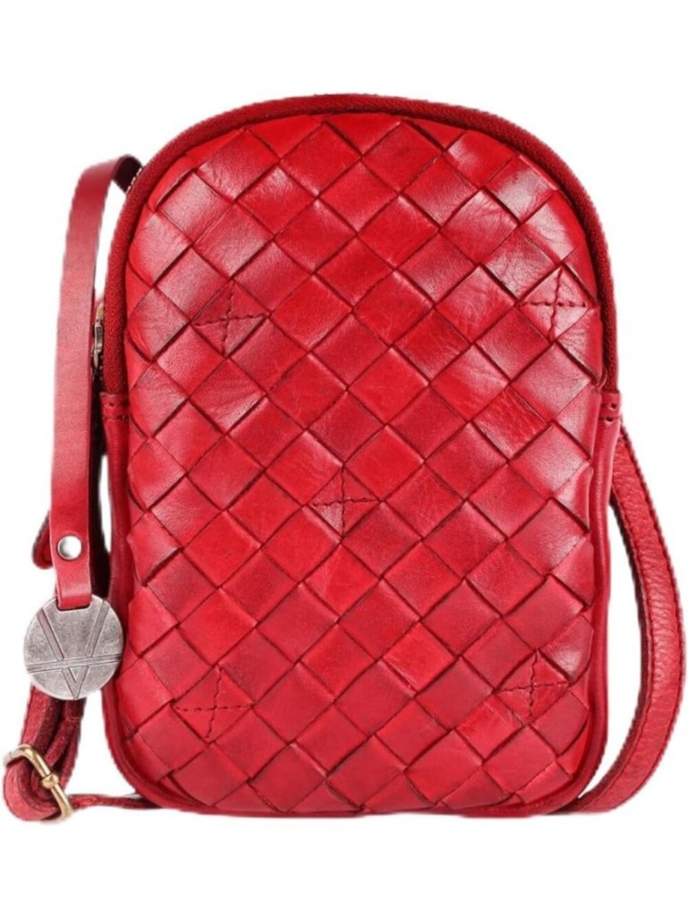 Stylish Genuine Leather Crossbody Bag for Women - Adjustable Detachable Strap